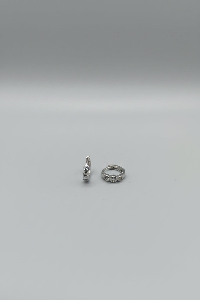 Silver hoops for Lobe Pierciebf