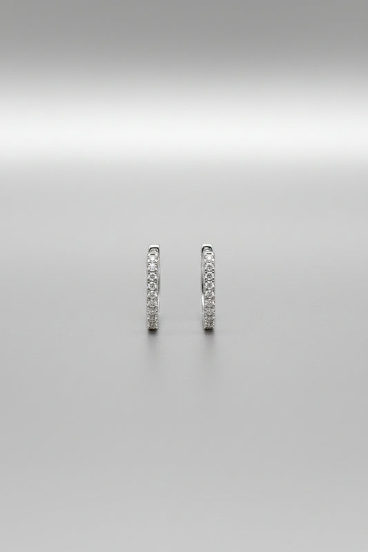 Minimal Silver AD hoops for Lobe Piercing