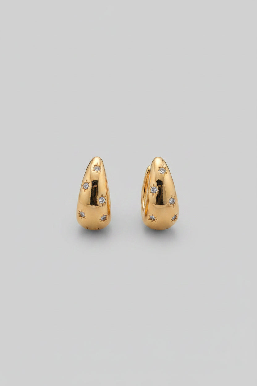 Cashew Small Hoops for  Lobe Piercing
