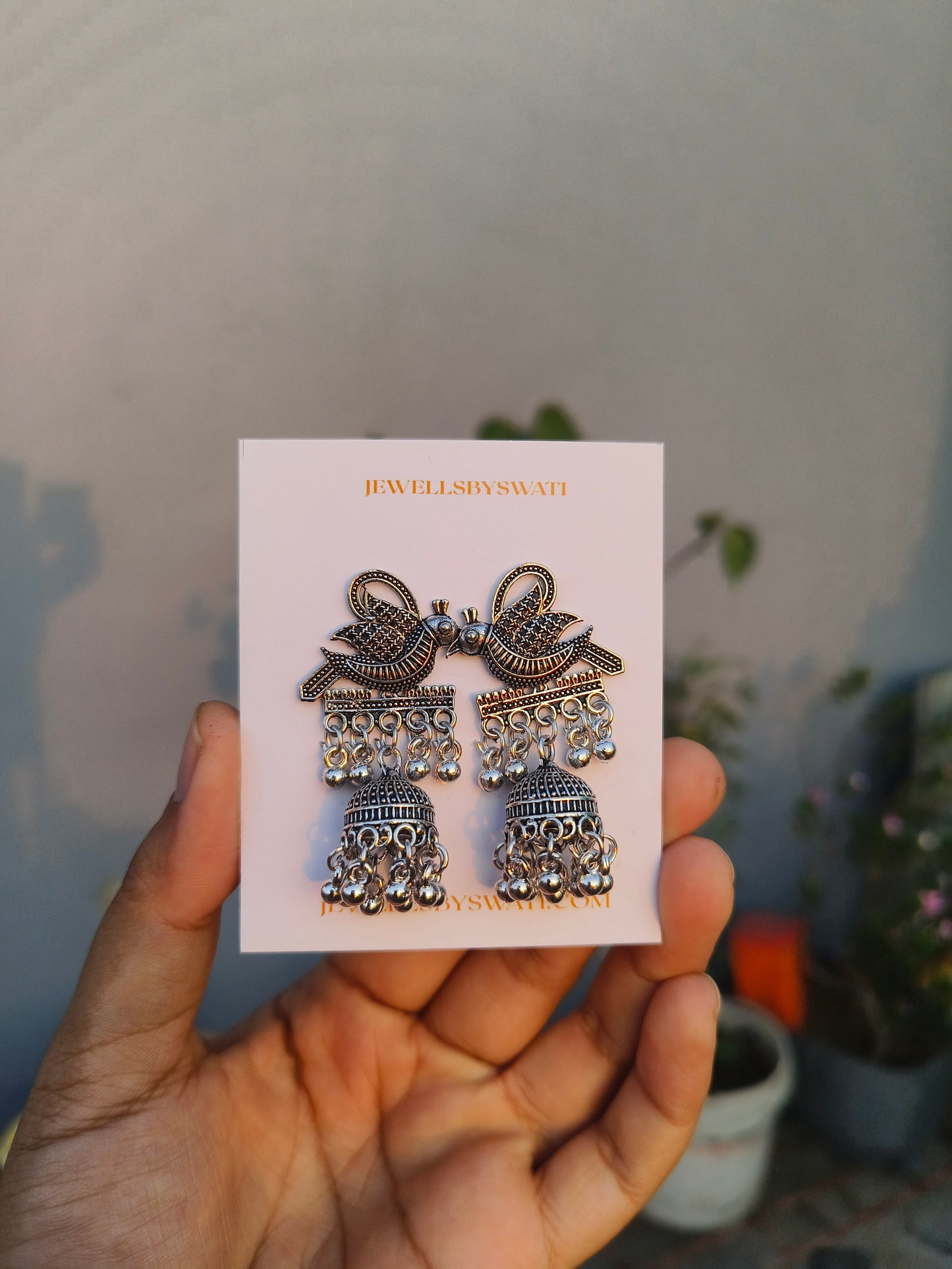 Combo of 7 Oxidized Silver Earrings Set for Women