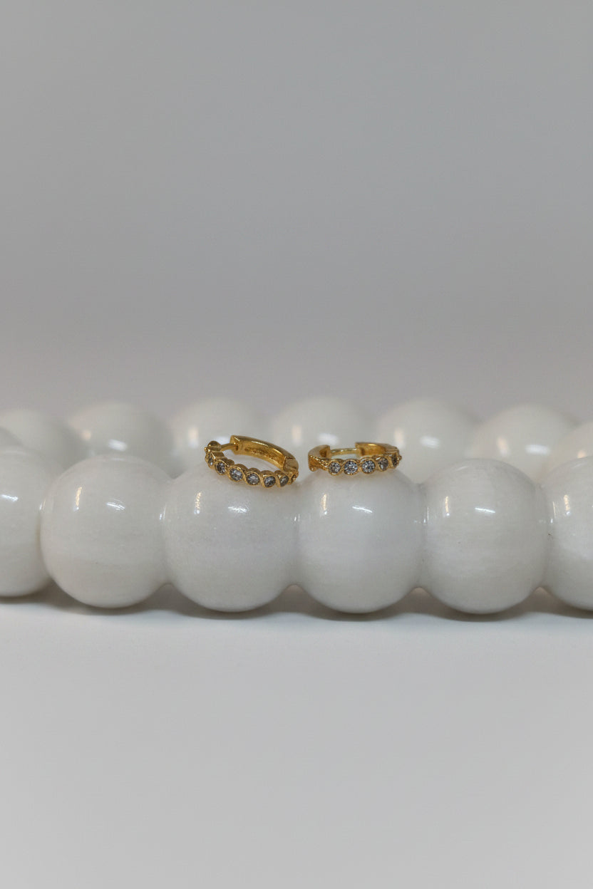 Small Golden Ad Hoops For Lobe &Helix Piercing