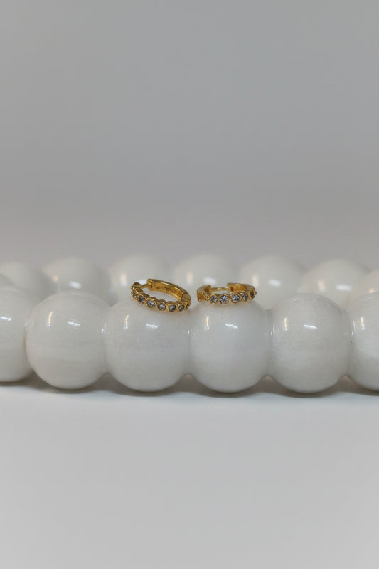 Small Golden Ad Hoops For Lobe &Helix Piercing