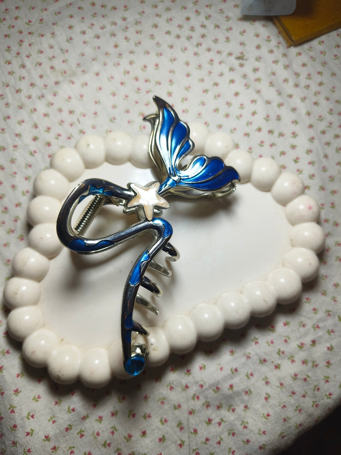 Silver Mermaid Big Hair Claw