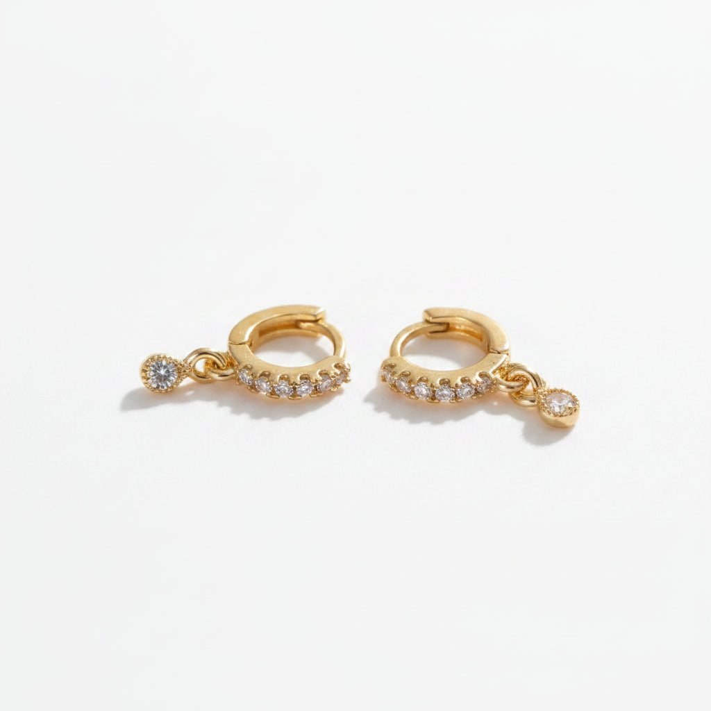 Dangler hoops for helix and loop piercing
