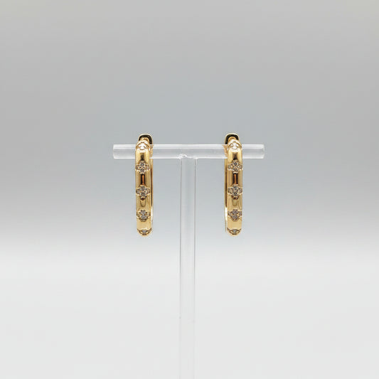 Classy Square Hoops for loob piercing
