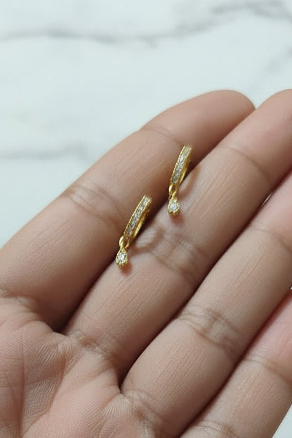 Golden dangler for helix and upper loob piercing