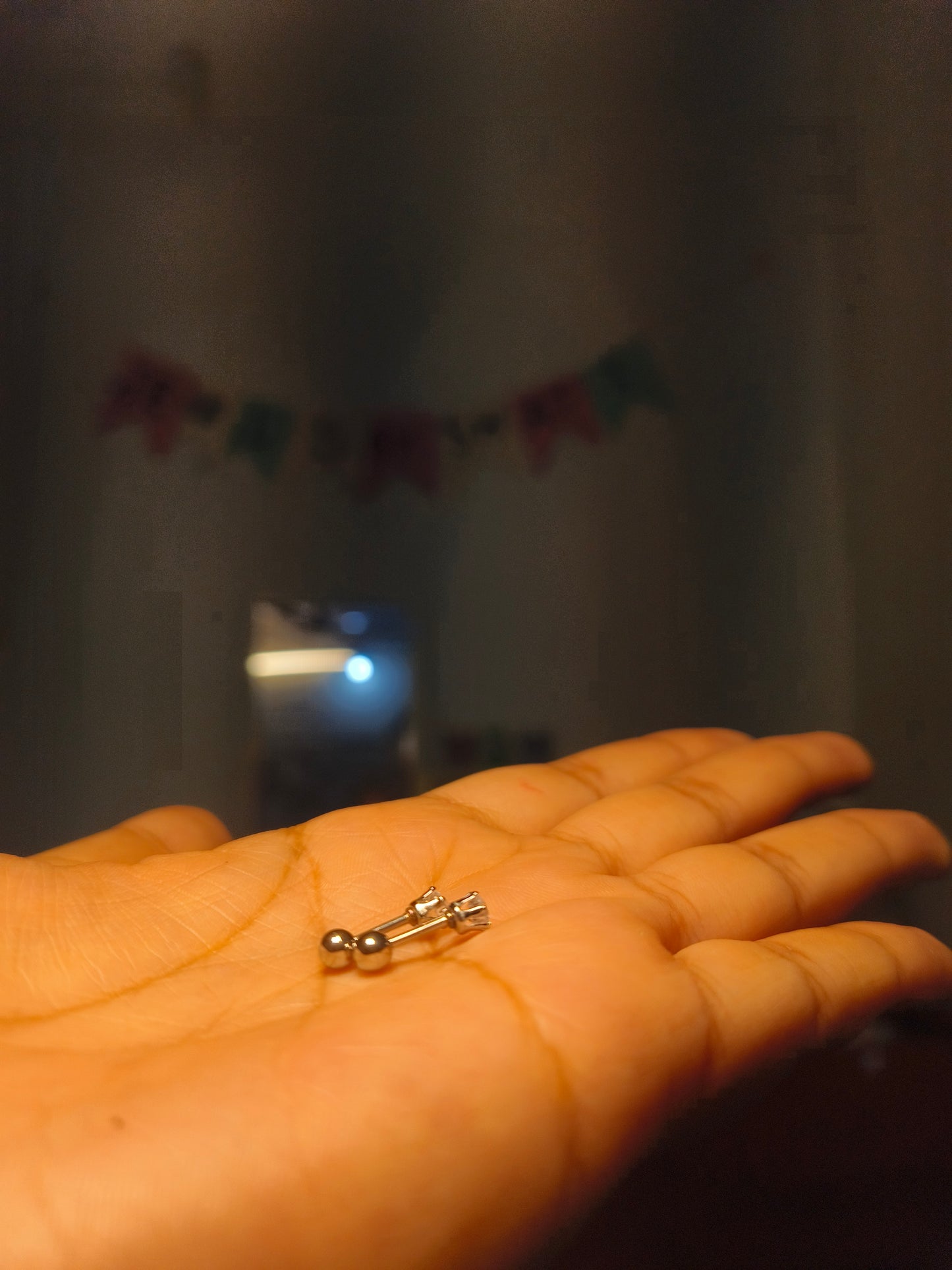 Single stone ball back studs (silver)