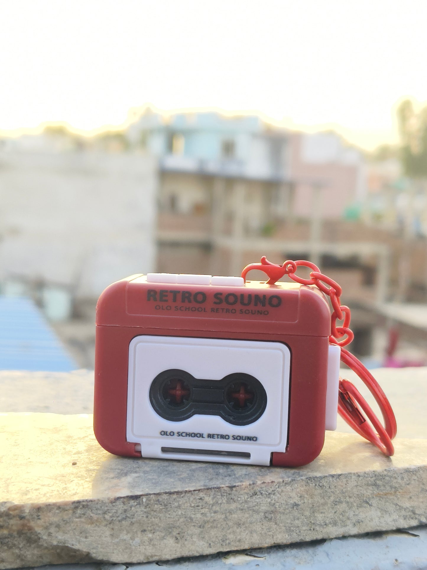 Retro voice recorder keychain 📼