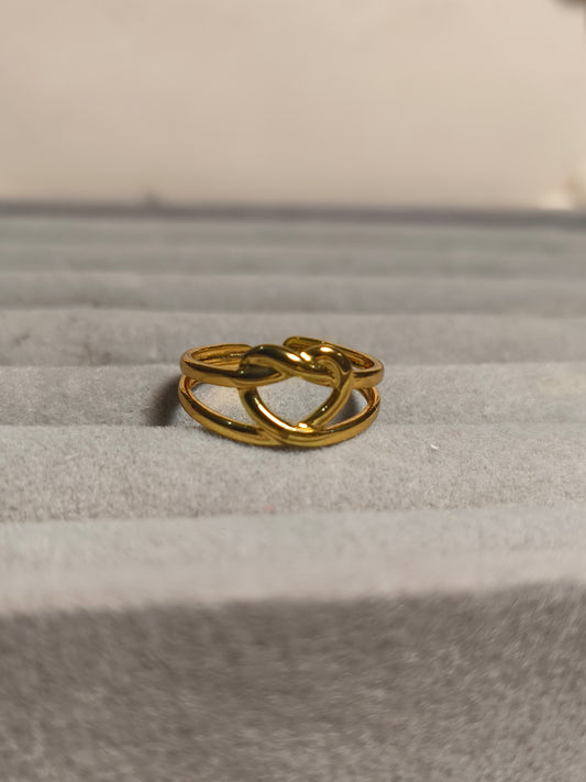 Minimal Heart Ring for Women