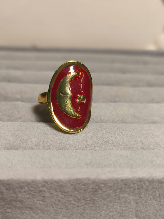 Celestial Moon Ring for Women