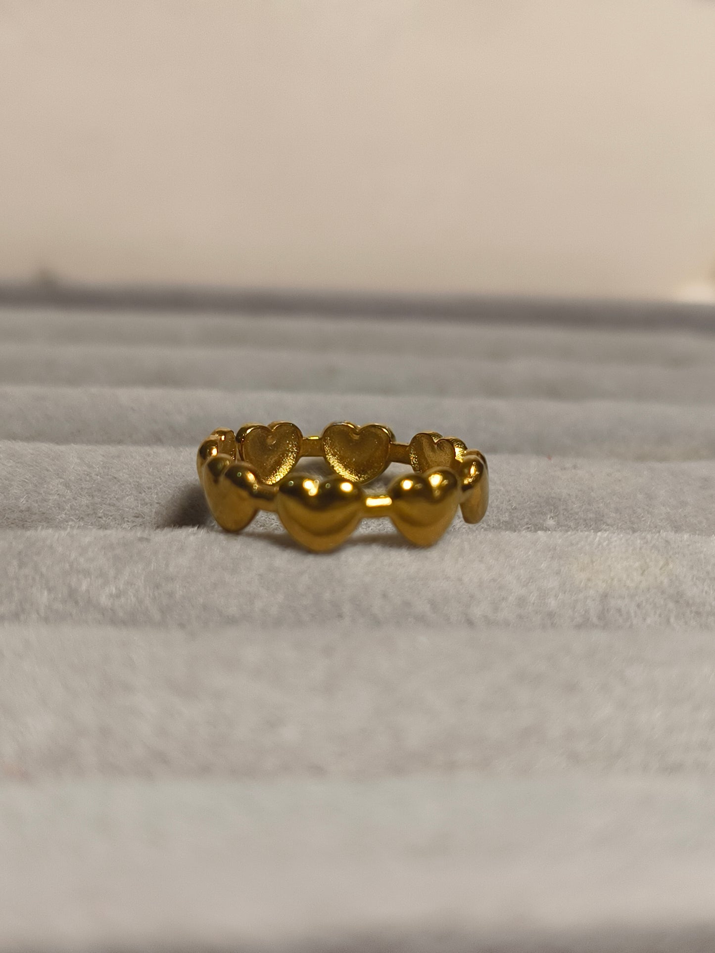 Golden Heart Anti-Tarnish Waterproof Ring 💛✨