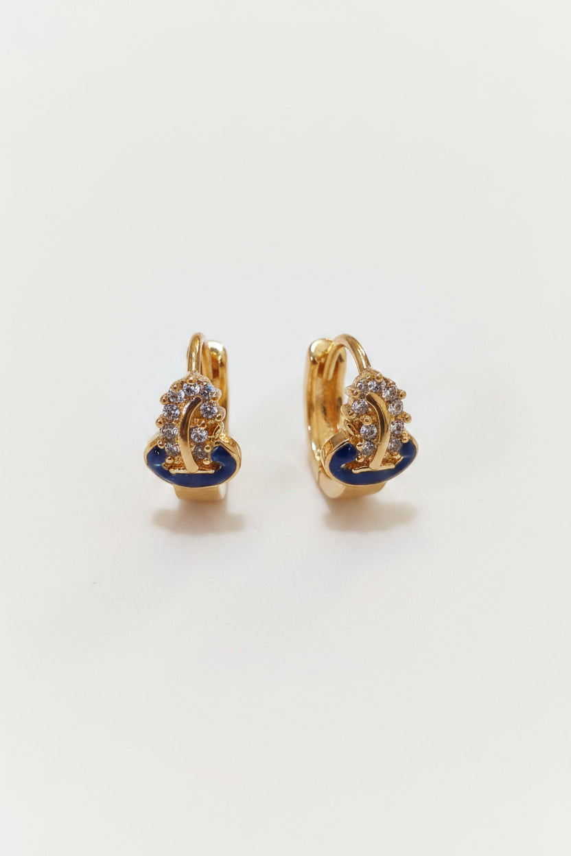 American diamond peacock hoop for helix and loop piercing