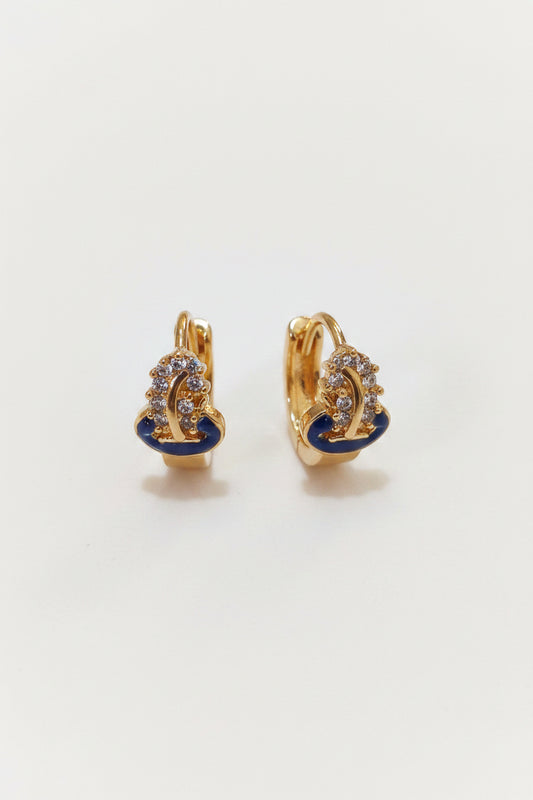 American diamond peacock hoop for helix and loop piercing