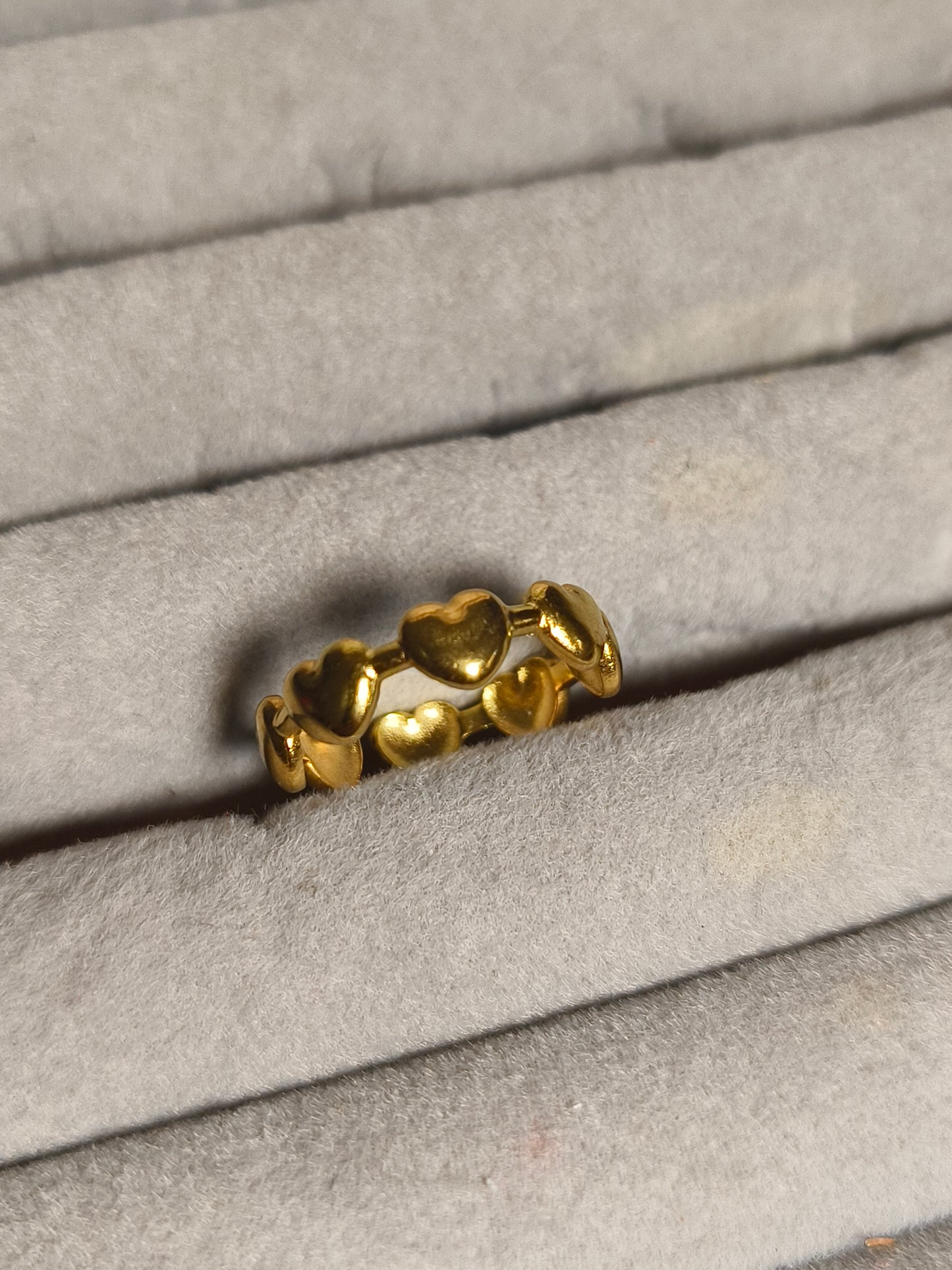 Golden Heart Anti-Tarnish Waterproof Ring 💛✨