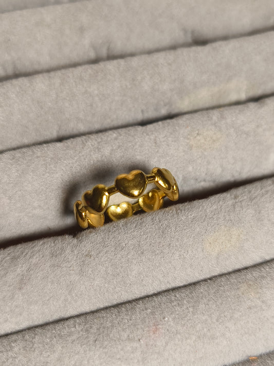 Golden Heart Anti-Tarnish Waterproof Ring 💛✨