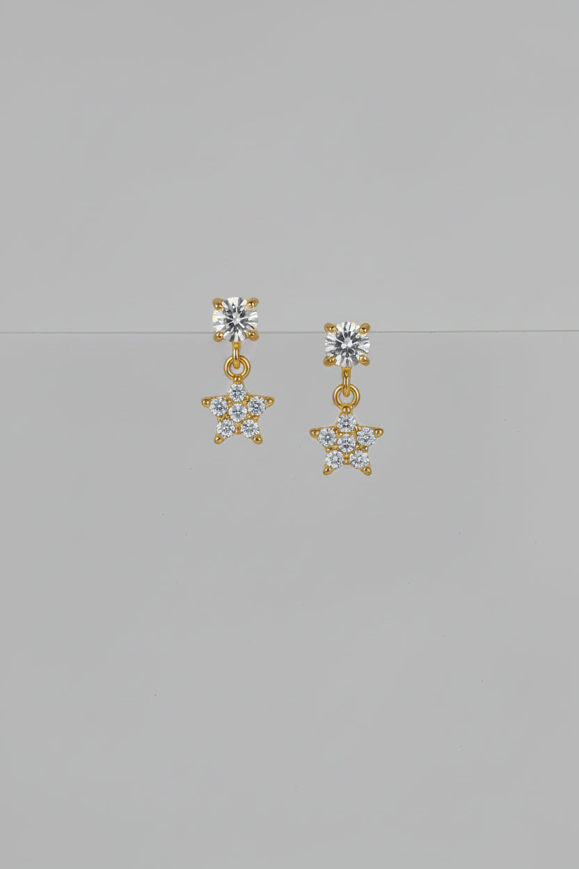 Ball back flower dangler for helix piercing pair
