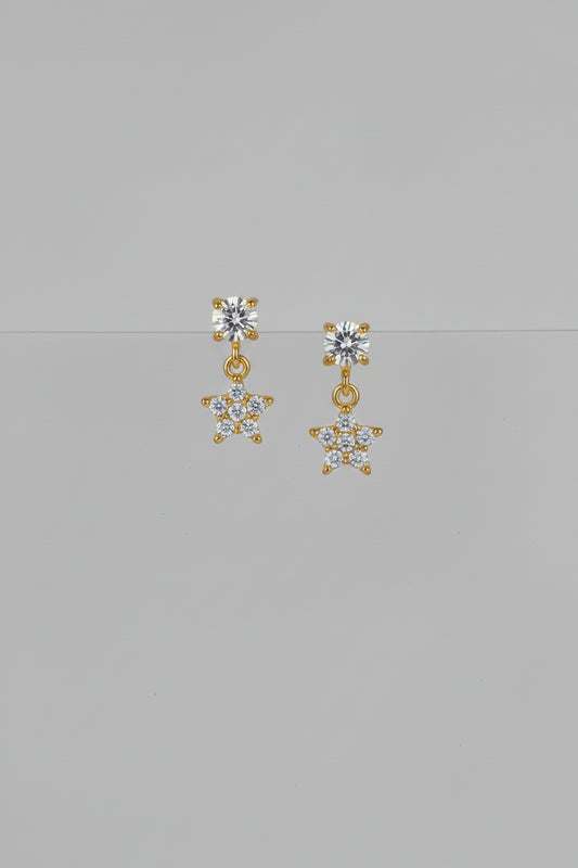 Ball back flower dangler for helix piercing pair