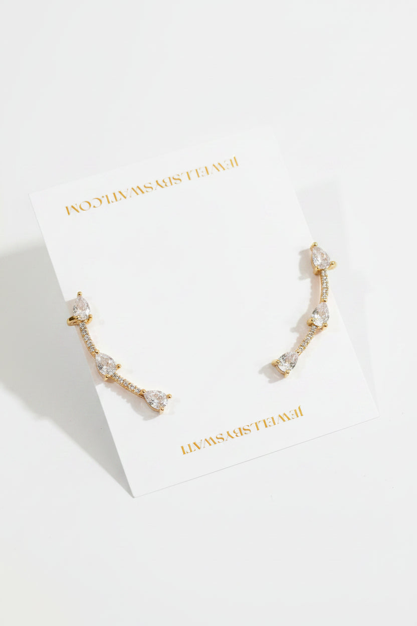 American diamond Earrings climber earcuffs