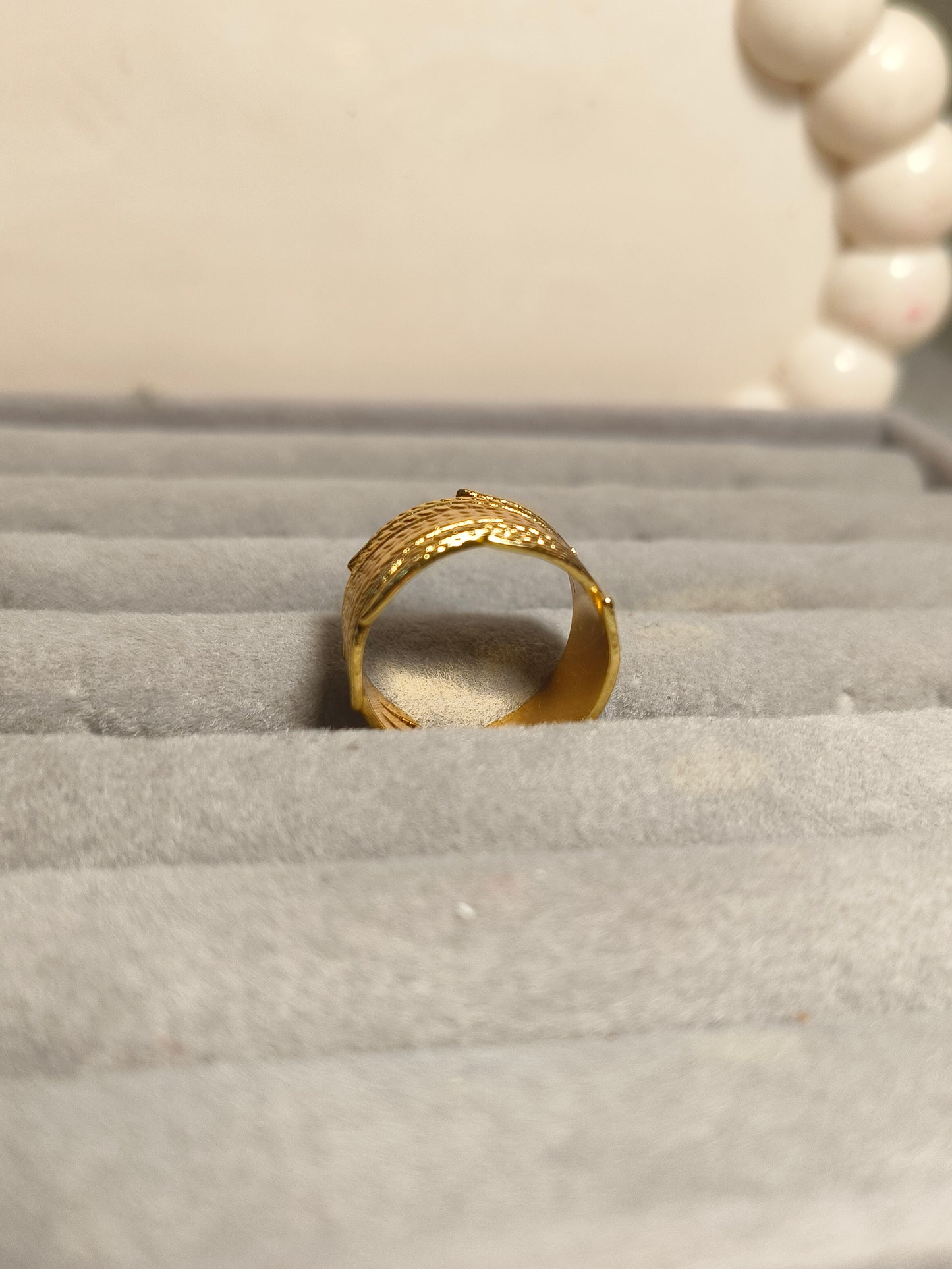 Luxury Gold Feather Ring for Women |
