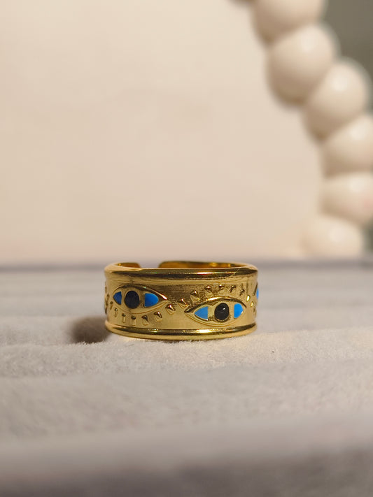 Evil Eye Anti-Tarnish Waterproof Band Ring 🧿✨