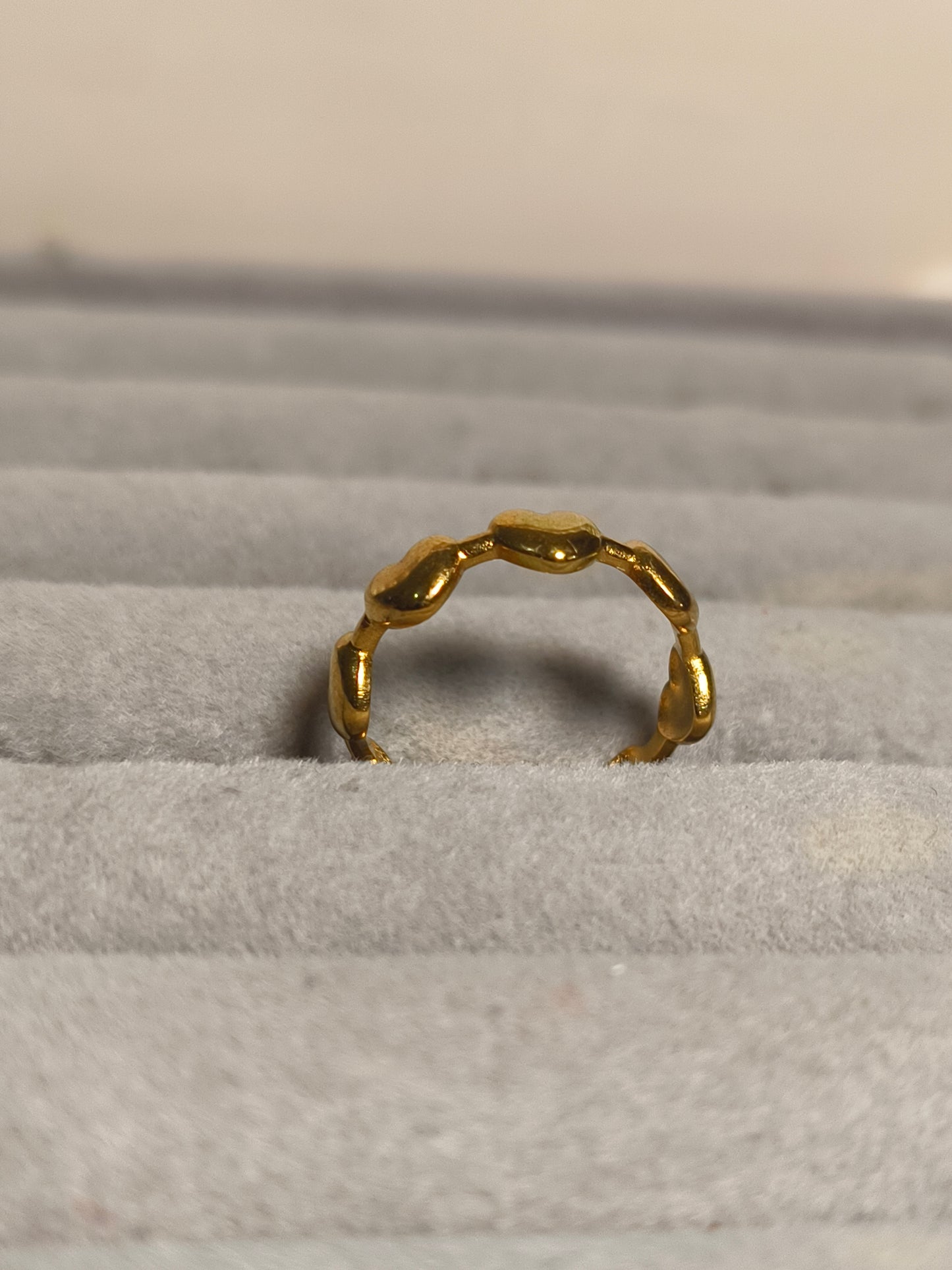 Golden Heart Anti-Tarnish Waterproof Ring 💛✨
