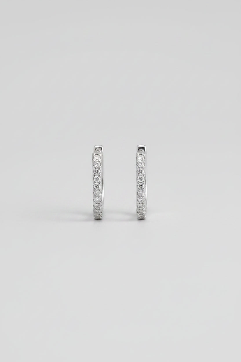 Minimal Silver AD hoops for Lobe Piercing
