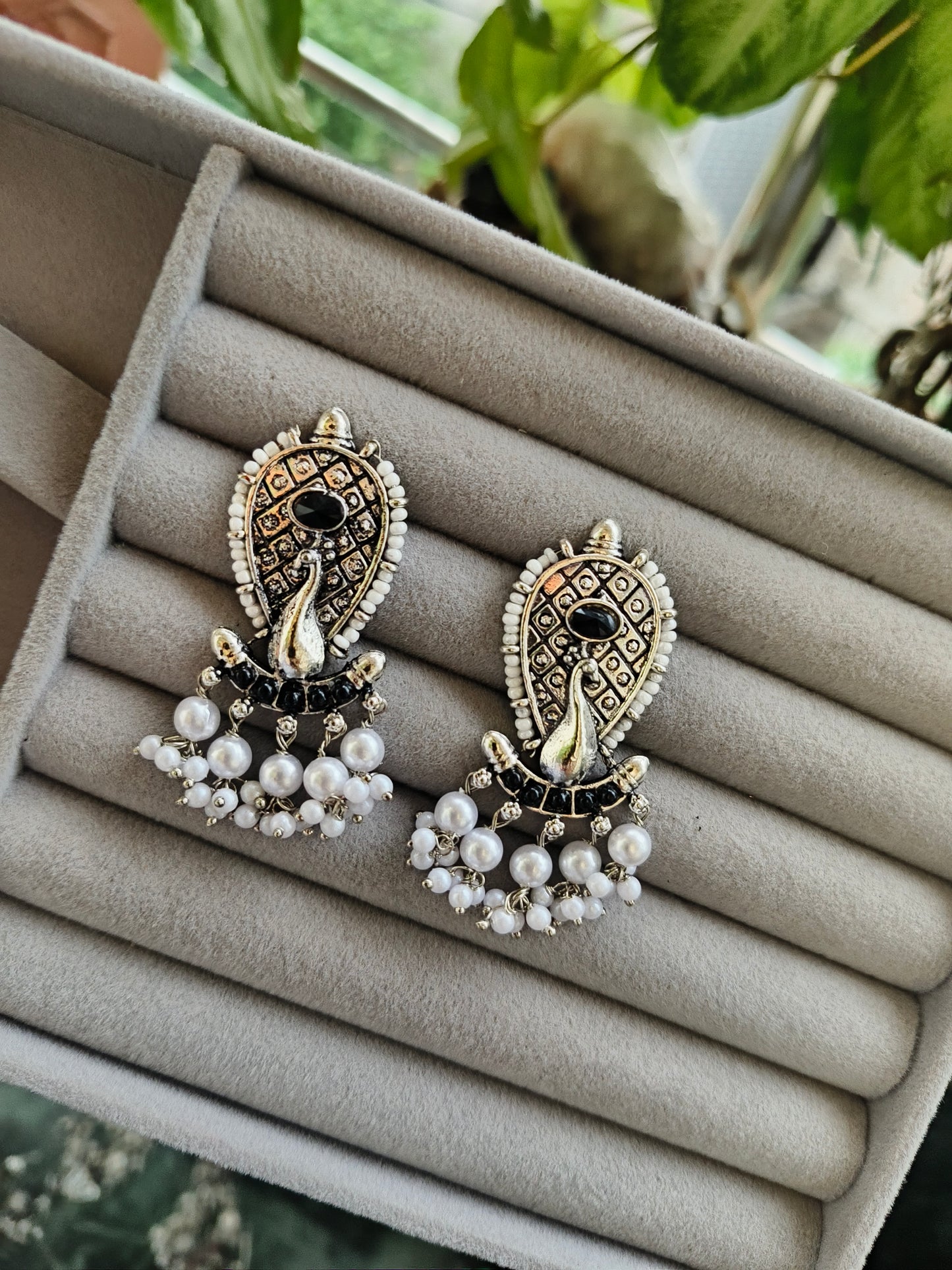 Noor Pearl Peacock Earrings