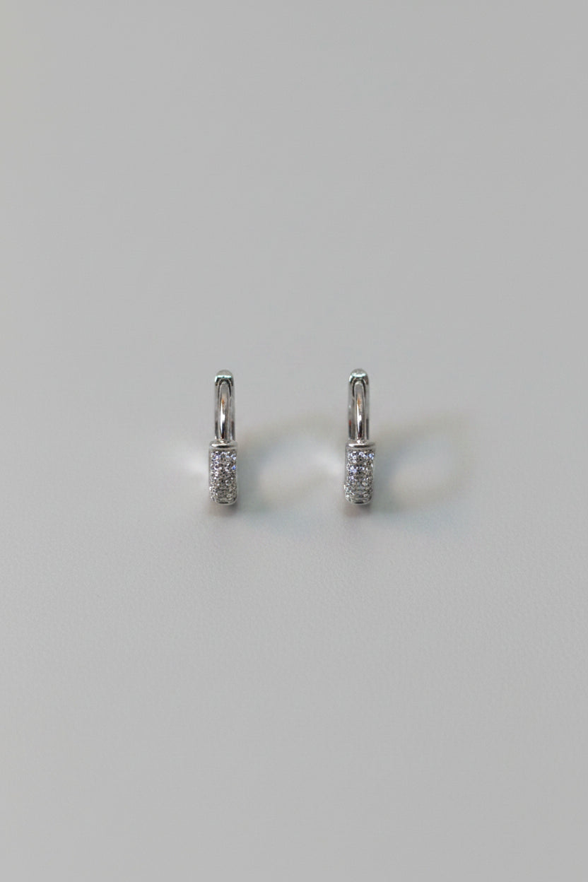 Silver hoops for lobe piercing